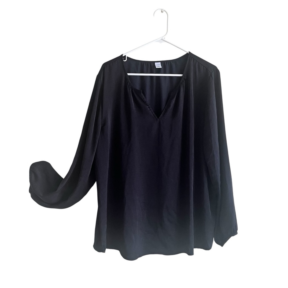 Old Navy Classic Black V-Neck Long-Sleeve Women's Top XL